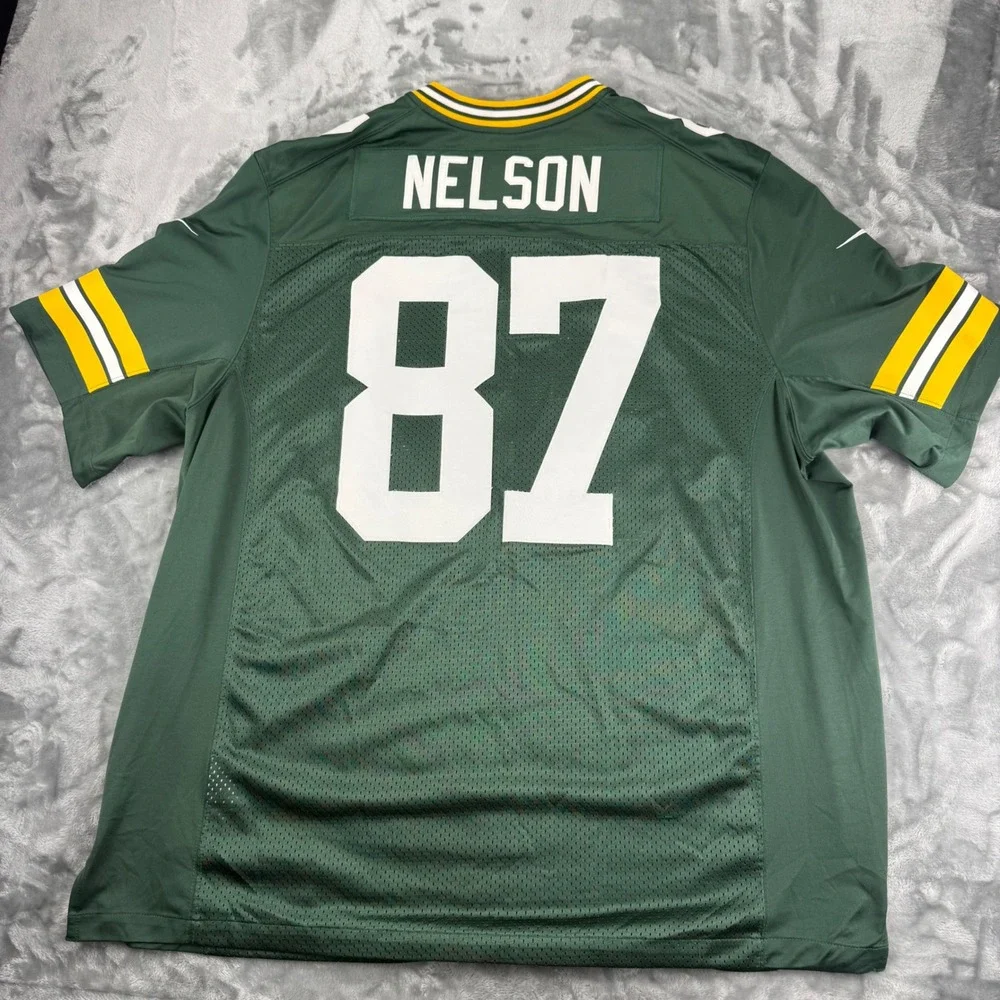 Nike Green Bay Packers Jordy Nelson 87 Jersey Mens XXL Green NFL On Field FA12
